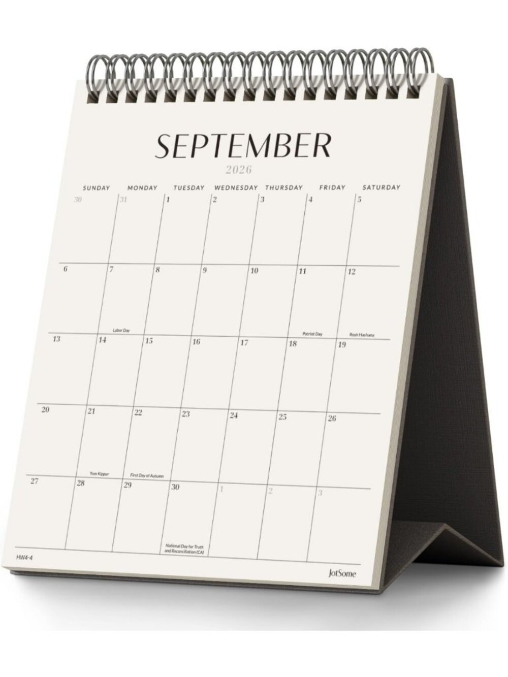 2026-2027 Small Standing Flip Desktop Calendar | Stylish Desk Organizer